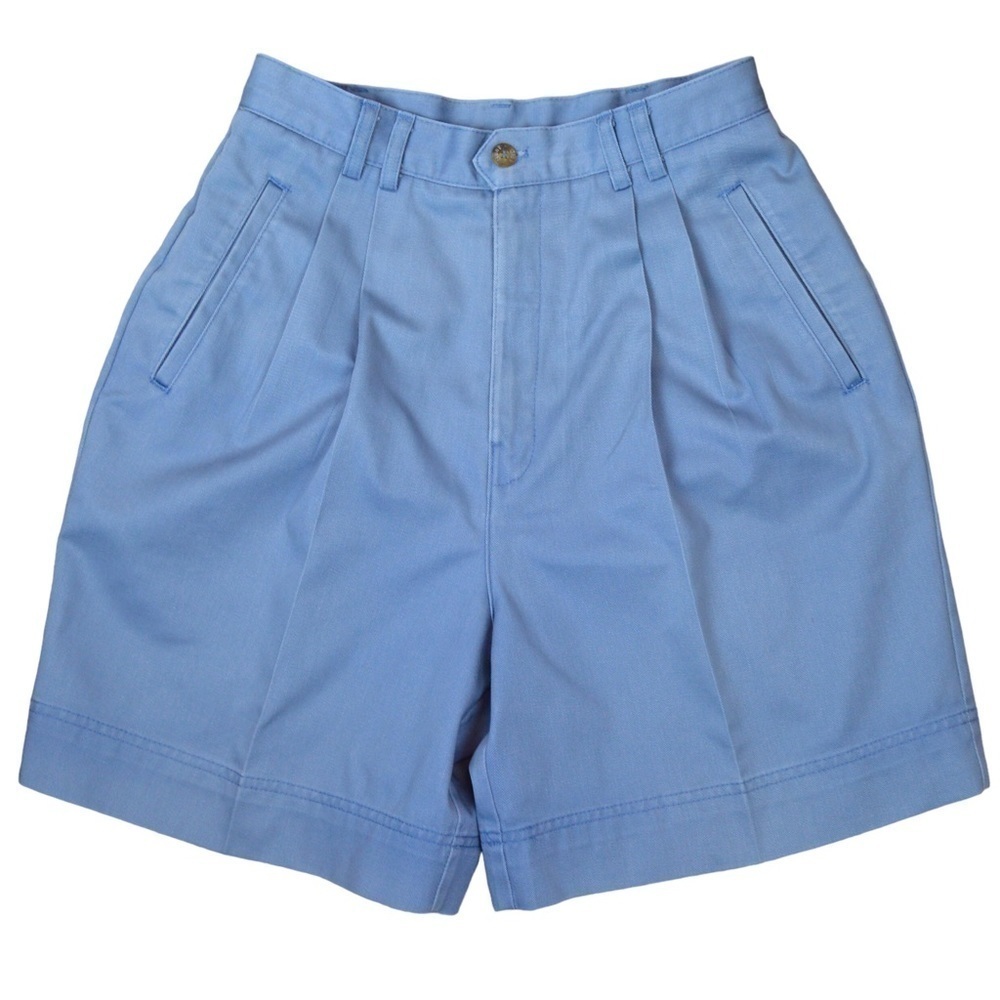 Vintage Hunt Club High Waist‎ Pleated Shorts, Slate Blue 100% Cotton, Size 8